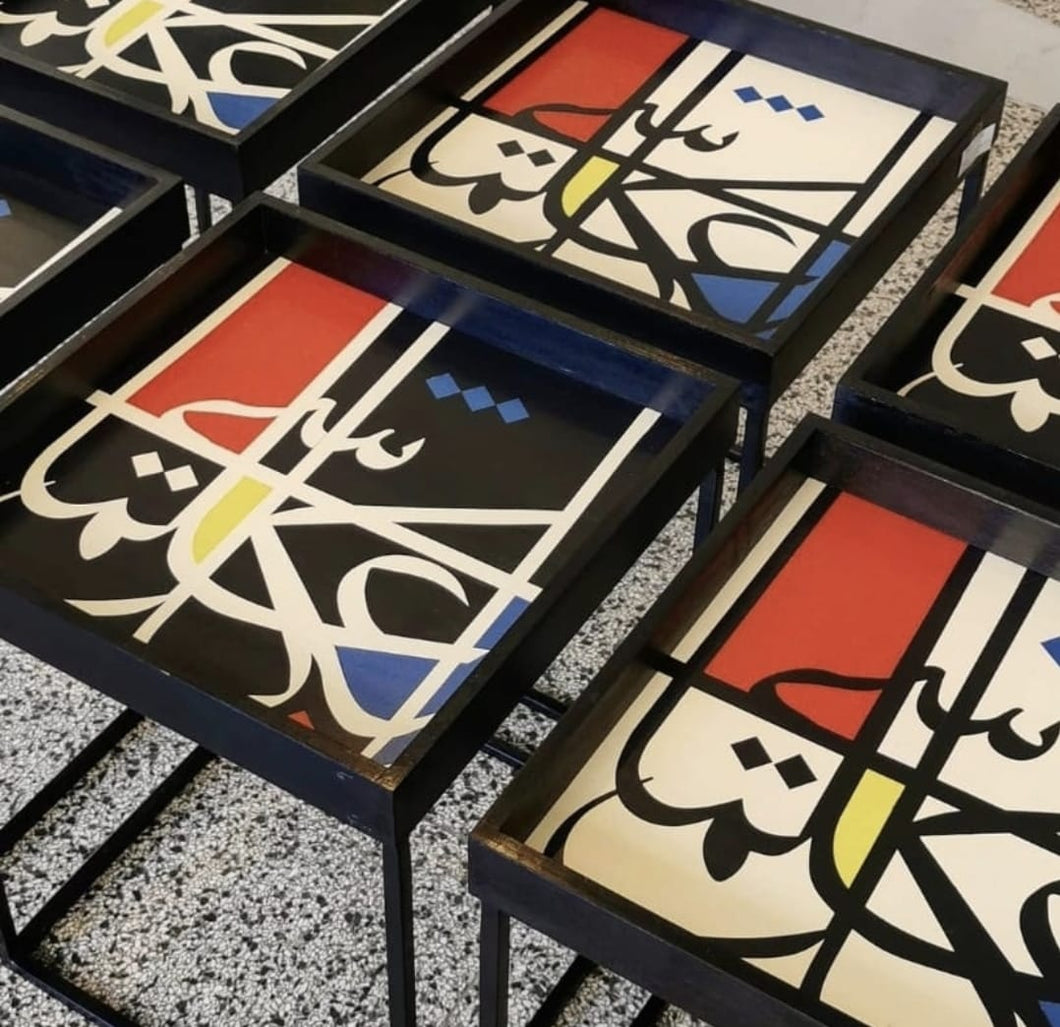 COLORFUL CALLIGRAPHY TABLE